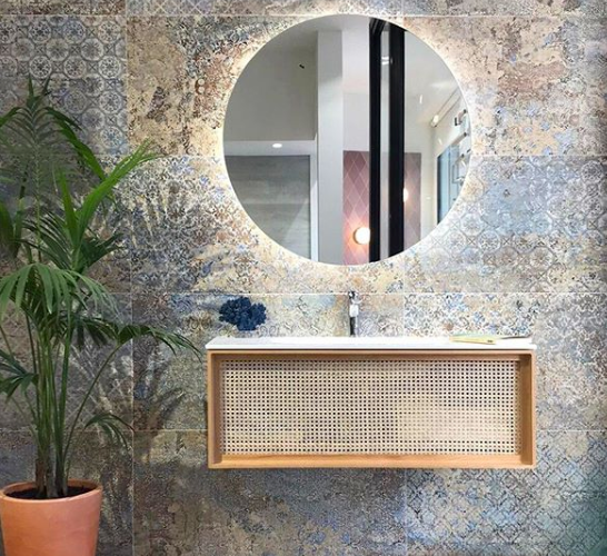 baldosa hidráulica efecto envejecido