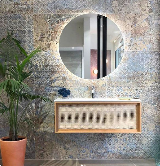 baldosa hidráulica efecto envejecido